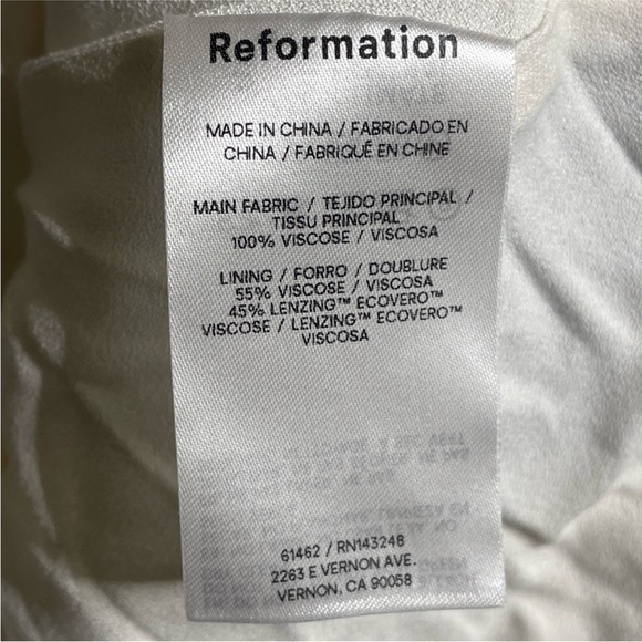 Reformation Devonne Dress in Refresh Blue and White Floral Size 0 NWT - Picture 6 of 6